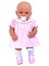 Lil’ Snugglers® 16-Inch Baby Doll in Pink Dress – Soft Cloth Body for Snuggling and Cuddles| Brown Eyes